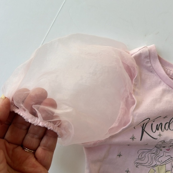 Disney Princess Puff Tulle Sleeve Shirt Size 5T - Picture 3 of 5